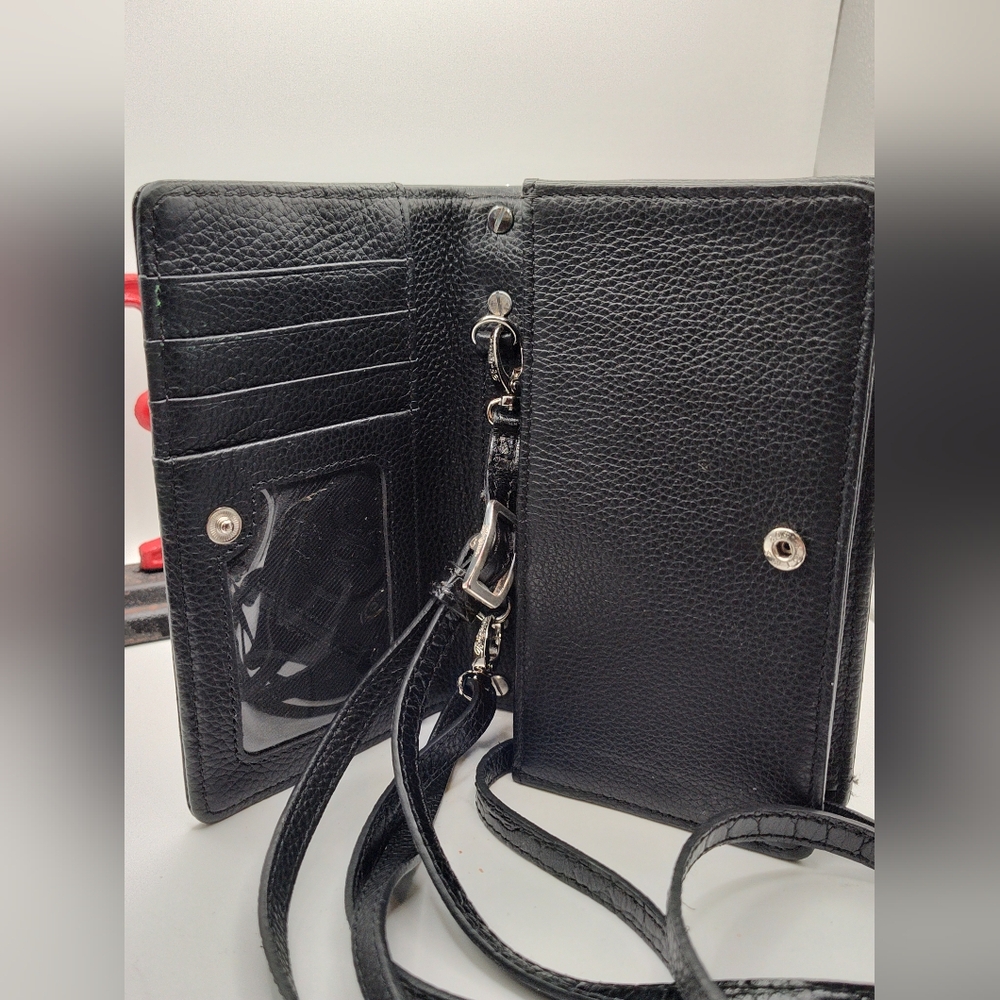 Brighton Black Croc-Embossed Small Wallet Purse - Picture 6 of 6